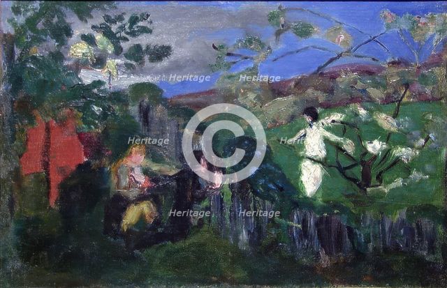 Landscape with Figures, Before 1907. Creator: Nikolai Johannes Astrup.