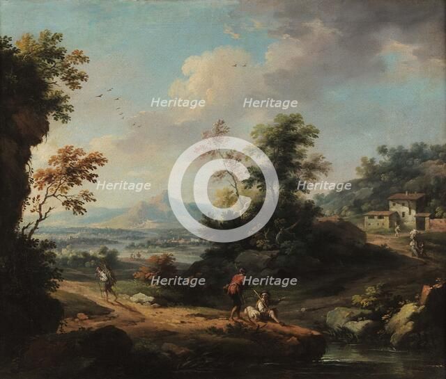 Landscape with figures, Between 1760 and 1799. Creator: Cignaroli; Vittorio Amedeo (1730-1800).