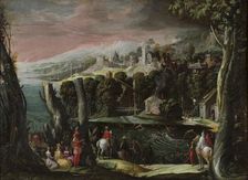Landscape with figures, c. 1550. Creator: Niccolò dell'Abate (1509/12-1571)