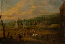 Landscape with Figures, c1685-1690. Creator: Unknown