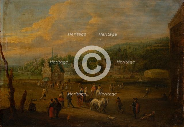 Landscape with Figures, c1685-1690. Creator: Unknown.