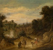 Landscape with Figures, c1700-1760. Creator: Théobald Michau