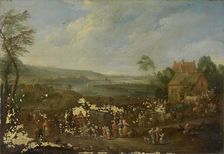 Landscape with Figures, c1710s. Creator: Karel Breydel