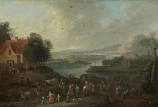 Landscape with Figures, c1710s. Creator: Karel Breydel