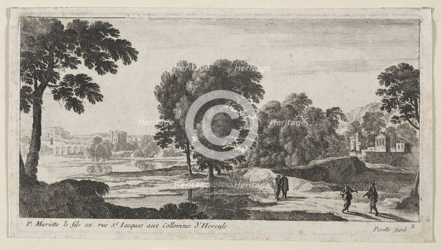 Landscape with Figures. Creator: Gabriel Perelle (French, c. 1603-1677).
