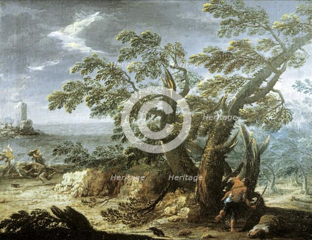 Landscape with Figures in a Storm, 1720-1780. Creator: Unknown.