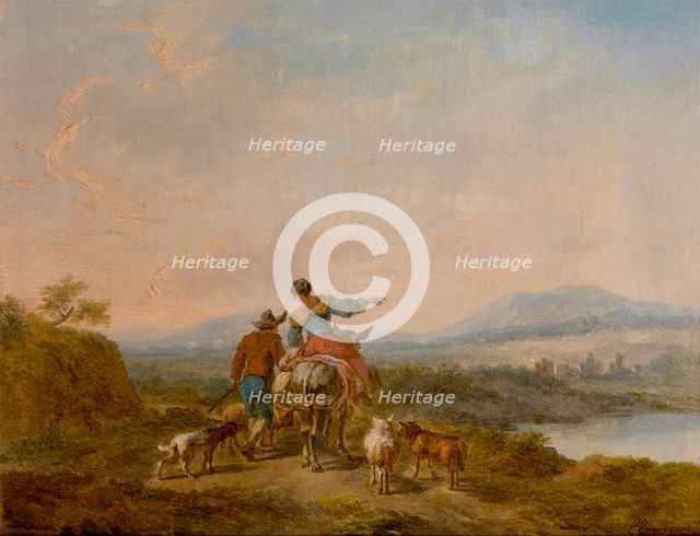 Landscape with Figures, late 18th-early 19th century. Creator: Balthasar Paul Ommeganck.