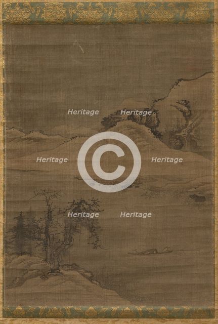 Landscape with Fishermen, 1600s. Creator: Yi Bul-hae (Korean, active 1500s), attributed to.