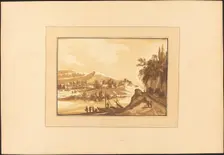 Landscape with Fishing Boats, published 1782. Creator: Maria Catharina Prestel