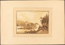 Landscape with Fishing Boats, published 1782. Creator: Maria Catharina Prestel