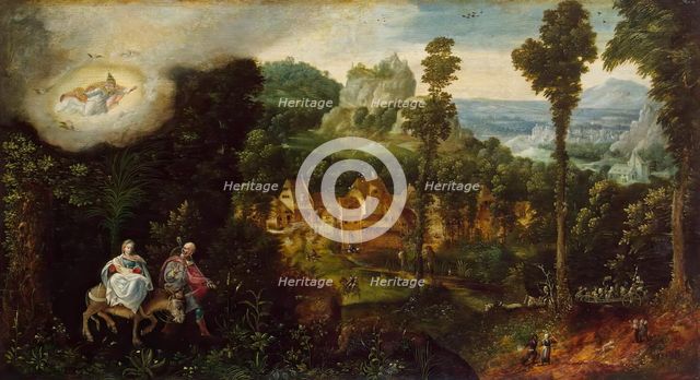 Landscape with Flight into Egypt, 1550. Creator: Herri met de Bles.