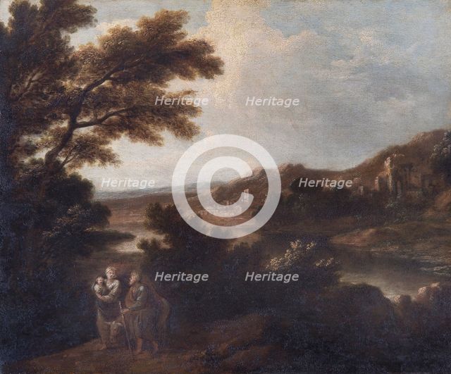 'Landscape with Flight into Egypt', 18th century. Artist: Sir Joshua Reynolds.