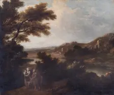 Landscape with Flight into Egypt 18th century. Artist: Sir Joshua Reynolds