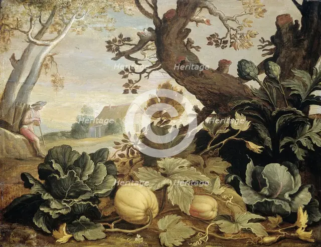 Landscape with Fruits and Vegetables in the foreground, 1600-1651. Creator: Abraham Bloemaert.