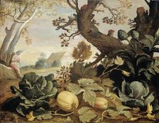 Landscape with Fruits and Vegetables in the foreground, 1600-1651. Creator: Abraham Bloemaert