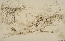 Landscape with Kefalos and Prokris. Creator: Rembrandt Harmensz van Rijn
