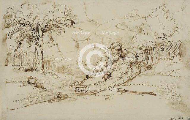 Landscape with Kefalos and Prokris. Creator: Rembrandt Harmensz van Rijn.