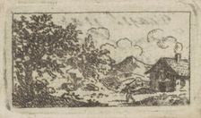 Landscape with House, 1794-1796. Creator: Charles Balthazar Julien Févret de Saint-Mémin