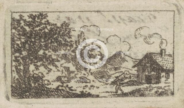 Landscape with House, 1794-1796. Creator: Charles Balthazar Julien Févret de Saint-Mémin.