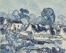 Landscape with Houses, 1890. Creator: Gogh, Vincent, van (1853-1890)