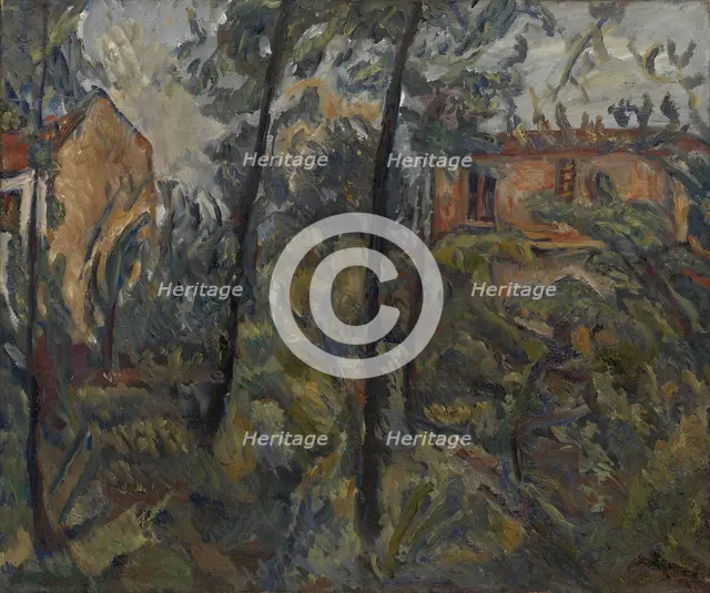 Landscape with Houses, c. 1918. Artist: Soutine, Chaim (1893-1943)