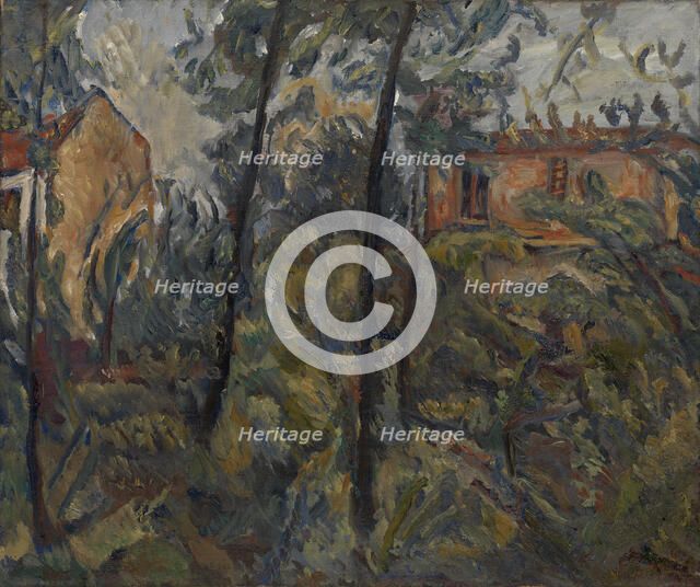 Landscape with Houses, c. 1918. Artist: Soutine, Chaim (1893-1943)