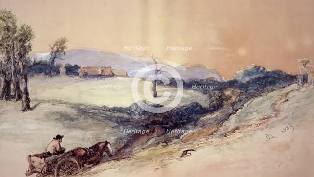 'Landscape with Horse and Cart', 1883.  Artist: Sir John Gilbert