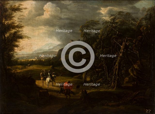 Landscape with Horsemen, 4th quarter of 17th century. Creator: Wilhelm von Bemmel.