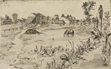 Landscape with Horses, 1859. Creator: James Abbott McNeill Whistler