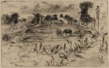 Landscape with Horses, 1859. Creator: James Abbott McNeill Whistler