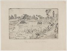 Landscape with Horses, 1859. Creator: James Abbott McNeill Whistler