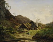 Landscape with hammer forge, 1836. Creator: Ferdinand Georg Waldmuller