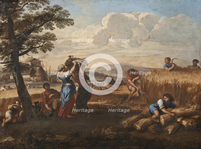 Landscape with Harvesting, 18th century. Creator: Pietro da Cortona.