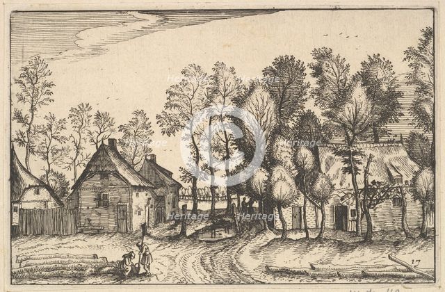 Landscape with Hewed Trees, plate17 from Regiunculae et Villae Aliquot Ducatus Brabant..., ca. 1610. Creator: Claes Jansz Visscher.