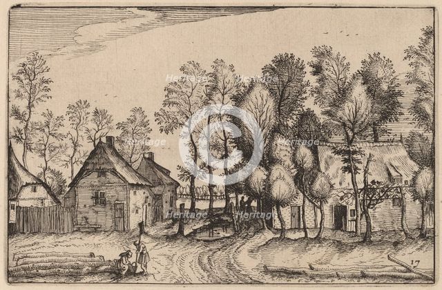 Landscape with Hewed Trees, published 1612. Creator: Claes Jansz Visscher.