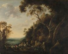 Landscape with Herdsmen, 1652. Creator: Gysbert Gillisz. de Hondecoeter