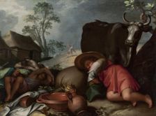 Landscape with Herdsmen and Satan Sowing Darnel, 1604. Creator: Abraham Bloemaert