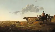 Landscape with Herdsmen, mid-1650s. Creator: Aelbert Cuyp