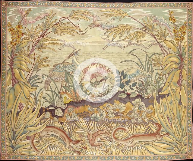 Landscape with herons, 1923. Creator: Robin Christian Andersen.
