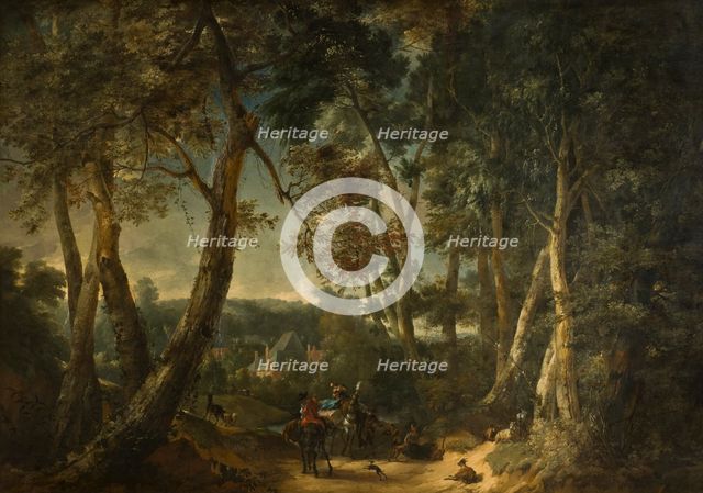 Landscape with High Trees near a Ravine. Creator: Philips Augustijn Immenraet.