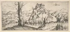 Landscape with High Rocks and Fortresses, 1546. Creator: Augustin Hirschvogel
