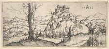 Landscape with High Rocks and Fortresses, 1546. Creator: Augustin Hirschvogel
