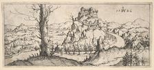 Landscape with High Rocks and Fortresses, 1546. Creator: Augustin Hirschvogel