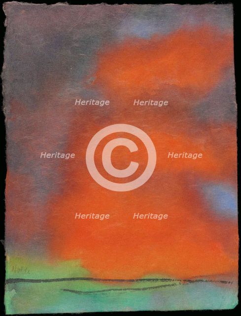 Landscape with high sky and red clouds, c1930-1935. Creator: Nolde, Emil (1867-1956).