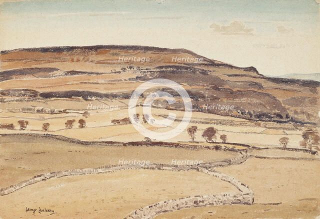Landscape with Hills and Stone Fences, about 1930. Creator: George Graham.
