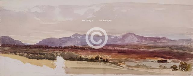 Landscape with Hills in the Distance, c1840s. Creator: John Phillip.