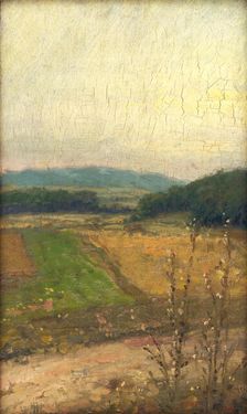 Landscape with hills in the distance, c1902. Creator: Elemír Halász-Hradil