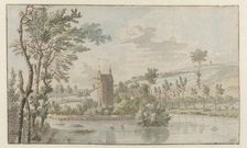 Landscape with Huis Kluys, near Brussels, 1674. Creator: Josua de Grave