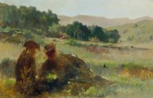 Landscape with Hunter and Dog, c1870/1880. Creator: Johann Till