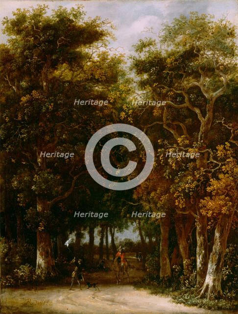 Landscape with Hunter, between 1665 and 1670. Creator: Roelof van Vries.